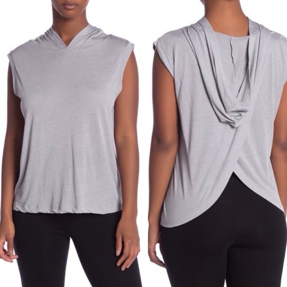 Z By Zella Crossback Sleeveless Hoodie Grey Small - Picture 1 of 7